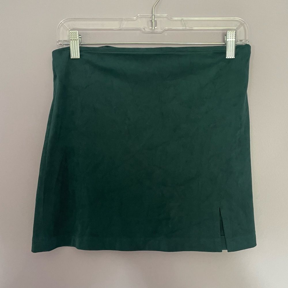 Forever 21 Faux Suede Mini Skirt in Teal Blue size M